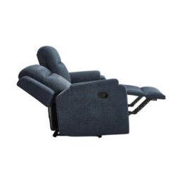 More4Homes Orka 2 Seater Fabric Manual Recliner Sofa Blue - thumbnail 6