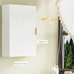 Kleankin Bathroom Wall Cabinet With Adjustable Shelves For Hallway, Living Room - thumbnail 6