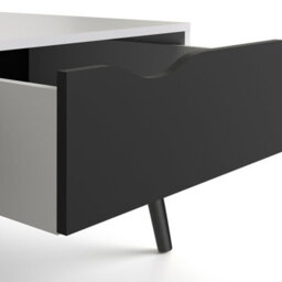 Furniture To Go Oslo Coffee Table 1 Drawer 1 Shelf In White And Black Matt - thumbnail 8