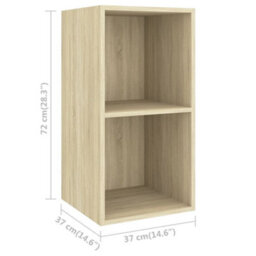 Berkfield 4 Piece Tv Cabinet Set Sonoma Oak Engineered Wood - thumbnail 7