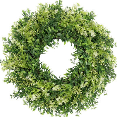 Amorly 20In Large Eucalyptus Wreaths For Front Door Artificial Green Leaves Greenery Wreath Home Decor Porch Wall Decorations - image 1