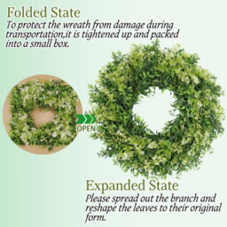 Amorly 20In Large Eucalyptus Wreaths For Front Door Artificial Green Leaves Greenery Wreath Home Decor Porch Wall Decorations - thumbnail 6