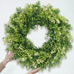 Amorly 20In Large Eucalyptus Wreaths For Front Door Artificial Green Leaves Greenery Wreath Home Decor Porch Wall Decorations - thumbnail 7