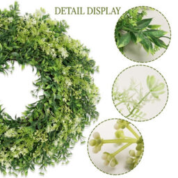 Amorly 20In Large Eucalyptus Wreaths For Front Door Artificial Green Leaves Greenery Wreath Home Decor Porch Wall Decorations - thumbnail 5