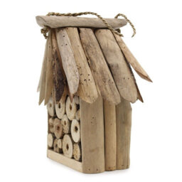 Serenityy Handmade Driftwood Bee & Insect Box, Recycled Wood Nest Box H22 X W20 X D12 Cm - thumbnail 4
