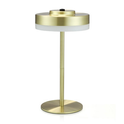 Auraglow Kensington Rechargeable Outdoor Table Lamp - Brass - image 1