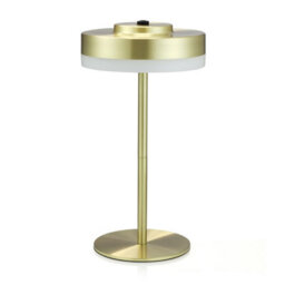 Auraglow Kensington Rechargeable Outdoor Table Lamp - Brass - thumbnail 1