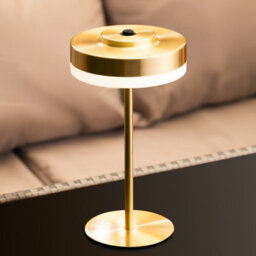 Auraglow Kensington Rechargeable Outdoor Table Lamp - Brass - thumbnail 5