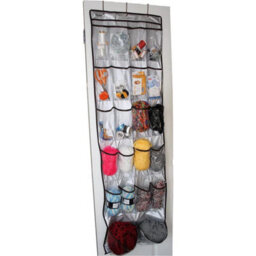 Accessotech Over Door Shoe Storage Holder 22 Pocket Hanging Organiser With Hooks For Wardrobe Bedroom - thumbnail 4
