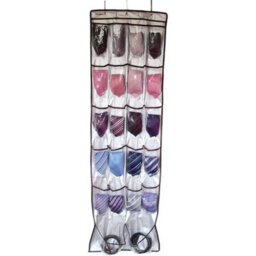 Accessotech Over Door Shoe Storage Holder 22 Pocket Hanging Organiser With Hooks For Wardrobe Bedroom - thumbnail 6