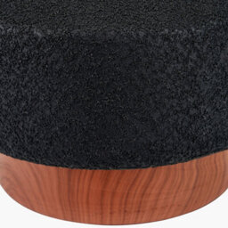 Pacific Lifestyle Set Of 2 Elio Black And Wood Effect Textured Ceramic Table Lamp - thumbnail 9