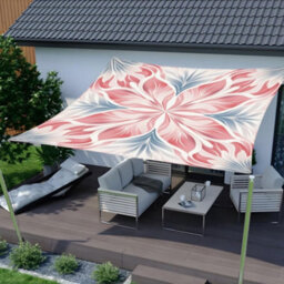 Pink 2X2.4M Rectangular Shade Sail 95% Uv Protection