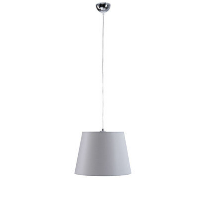 Luminosa Lighting Luminosa Luca Dome Pendant Ceiling Light Grey , 38Cm, 1X E27