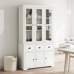 "Vidaxl Highborad ""bodo"" White 115.5X43X200.5 Cm Solid Wood Pine" - thumbnail 1