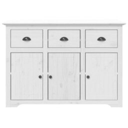 "Vidaxl Highborad ""bodo"" White 115.5X43X200.5 Cm Solid Wood Pine" - thumbnail 8