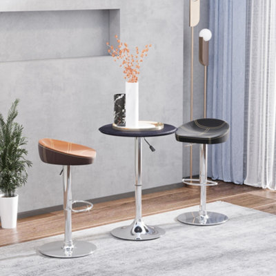 Homcom Round Bar Table, Swivel Bistro Table With Adjustable Height - image 1