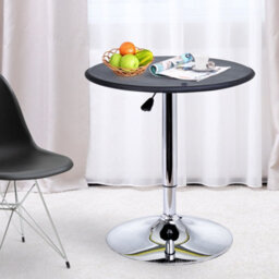 Homcom Round Bar Table, Swivel Bistro Table With Adjustable Height - thumbnail 7