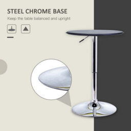 Homcom Round Bar Table, Swivel Bistro Table With Adjustable Height - thumbnail 6