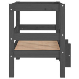 Berkfield Dog Bed Grey 55.5X53.5X60 Cm Solid Wood Pine - thumbnail 6