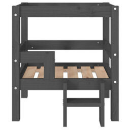 Berkfield Dog Bed Grey 55.5X53.5X60 Cm Solid Wood Pine - thumbnail 5