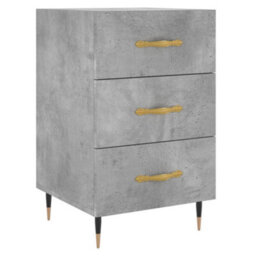 Berkfield Modern Bedside Cabinet Concrete Grey 40X40X66 Cm Engineered Wood - thumbnail 1