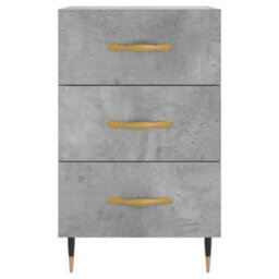 Berkfield Modern Bedside Cabinet Concrete Grey 40X40X66 Cm Engineered Wood - thumbnail 5