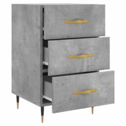 Berkfield Modern Bedside Cabinet Concrete Grey 40X40X66 Cm Engineered Wood - thumbnail 7