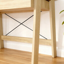 Home Source Winston 1 Full-Width Drawer Oak Effect Home Office Computer Writing Desk - thumbnail 5