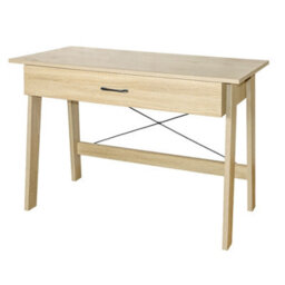 Home Source Winston 1 Full-Width Drawer Oak Effect Home Office Computer Writing Desk - thumbnail 6