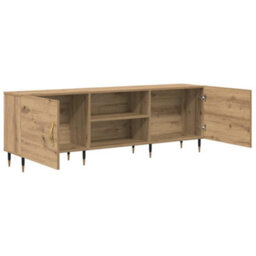 Berkfield Modern Tv Cabinet Artisan Oak 150 X 30 X 50 Cm Engineered Wood - thumbnail 5