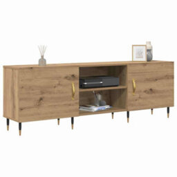 Berkfield Modern Tv Cabinet Artisan Oak 150 X 30 X 50 Cm Engineered Wood - thumbnail 3