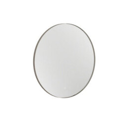 Royal Bathrooms Luton 800 X 800mm Gun Metal Grey Round Backlit Led Illuminated Bathroom Mirror Framed With Touch Sensor - thumbnail 6