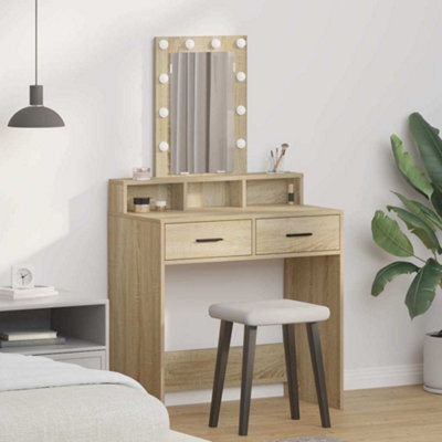Walplus Dressing Table Brown 79 X 41 X 140 Cm Engineered Wood - image 1
