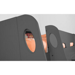 Julian Bowen Jupiter 90Cm Single Anthracite Black Midsleeper Cabin Bed With Desk - thumbnail 5