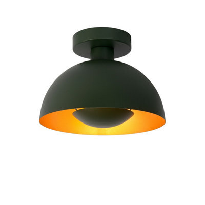 Lucide Siemon Modern Flush Ceiling Light 25Cm - 1Xe27 - Green - image 1