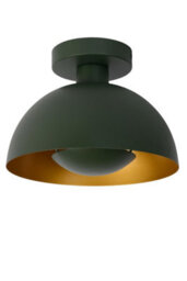 Lucide Siemon Modern Flush Ceiling Light 25Cm - 1Xe27 - Green - thumbnail 3