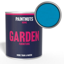 Paintnuts Garden Furniture Fence Shed Table Chairs For Wood Metal & Plastic Weatherproof Matt Paint - Light Blue - 1L (Ral5012)