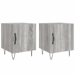 Berkfield Bedside Cabinets 2 Pcs Grey Sonoma 40X40X50 Cm Engineered Wood - thumbnail 2