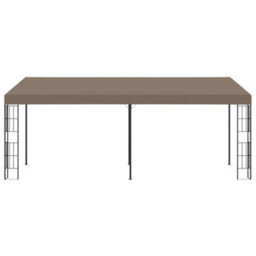 Berkfield Wall-Mounted Gazebo 6X3 M Taupe Fabric - thumbnail 2