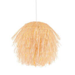 Luminosa Lighting Luminosa Pushpa Pendant Ceiling Light Natural Rattan, 1X E27