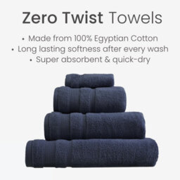 Allure Bath Fashions Luxury Zero Twist Egyptian Cotton Bath Sheet - Navy - thumbnail 5