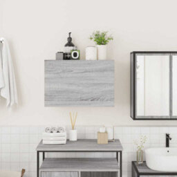 Walplus Bathroom Wall Cabinet Grey Sonoma 60X25X40 Cm Engineered Wood - thumbnail 3