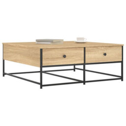 Walplus Coffee Table Sonoma Oak 100X99X40 Cm Engineered Wood - thumbnail 3