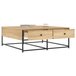 Walplus Coffee Table Sonoma Oak 100X99X40 Cm Engineered Wood - thumbnail 4