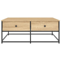 Walplus Coffee Table Sonoma Oak 100X99X40 Cm Engineered Wood - thumbnail 6