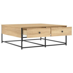 Walplus Coffee Table Sonoma Oak 100X99X40 Cm Engineered Wood - thumbnail 5
