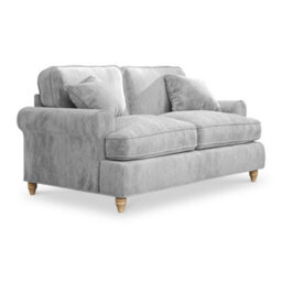 Alfie Ice Grey 2 Seater Sofa For Living Room - Fully Assembled By Roseland Furniture - thumbnail 3