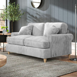 Alfie Ice Grey 2 Seater Sofa For Living Room - Fully Assembled By Roseland Furniture - thumbnail 2