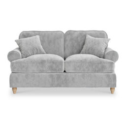 Alfie Ice Grey 2 Seater Sofa For Living Room - Fully Assembled By Roseland Furniture - thumbnail 1