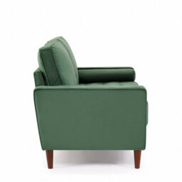 Home Detail Edward Velvet Sofa 2 Seater Luxury Velvet Sofa Couch Settee Bolster Cushions, Green - thumbnail 7